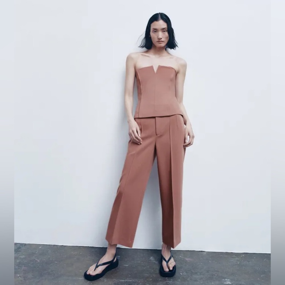 NWT Zara Woman Cullotes Cropped Pants Size XS